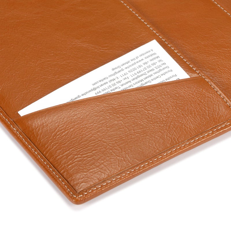 HISCOW Leather Junior Padfolio for Men & Women with Pen Loop, Italian Calfskin, Business Portfolio Notebook Folder (Antiqued Brown) - Image 5